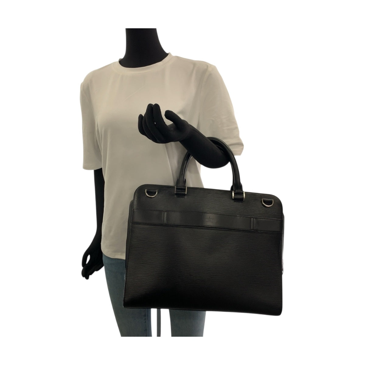 20239
LOUIS VUITTON ルイヴィトン エピ バサーノMM ノワール ブラック 黒 シルバー金具 エピレザー M54032 ビジネスバッグ ハンドバッグ メンズ AB56