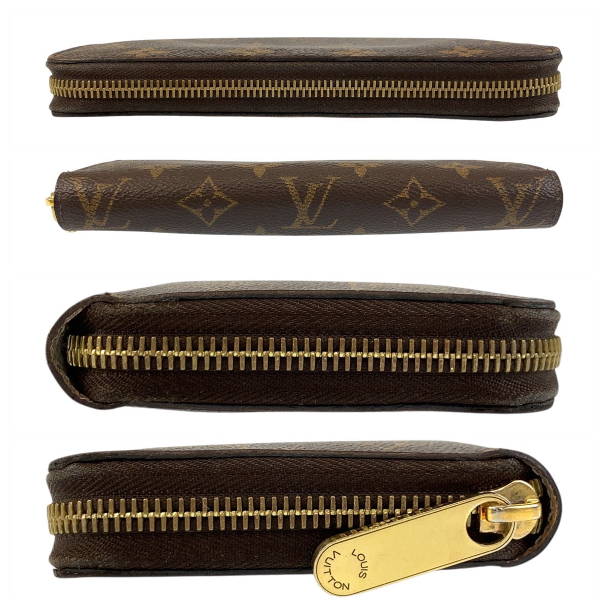 20240
LOUIS VUITTON ルイヴィトン モノグラム ジッピーウォレット ブラウン ゴールド金具 PVC M41894 長財布 ロングウォレット レディース AB28