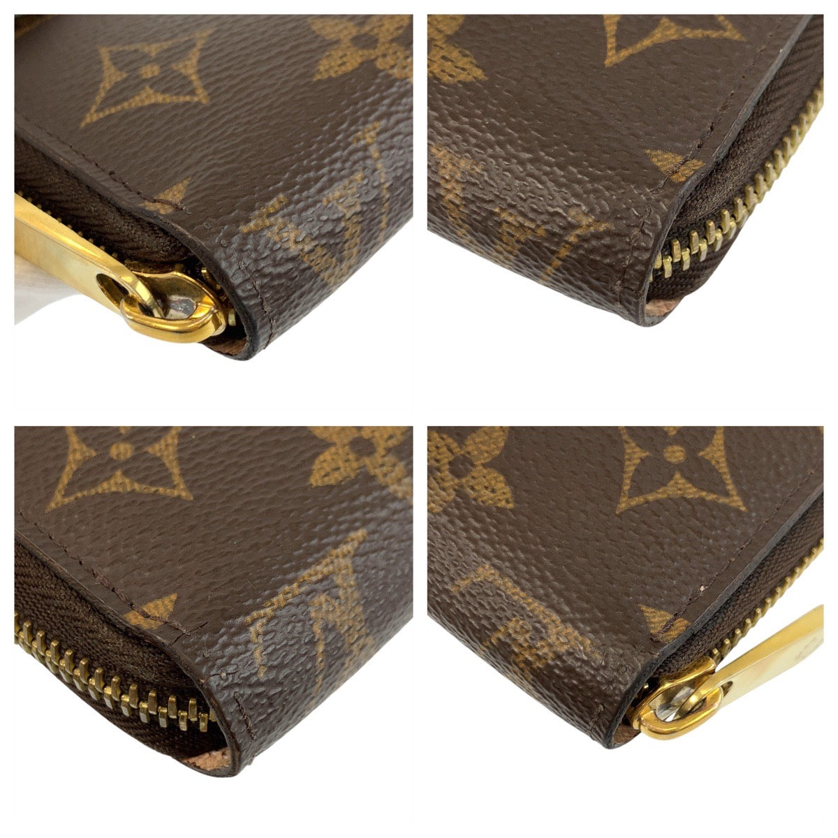 20240
LOUIS VUITTON ルイヴィトン モノグラム ジッピーウォレット ブラウン ゴールド金具 PVC M41894 長財布 ロングウォレット レディース AB28