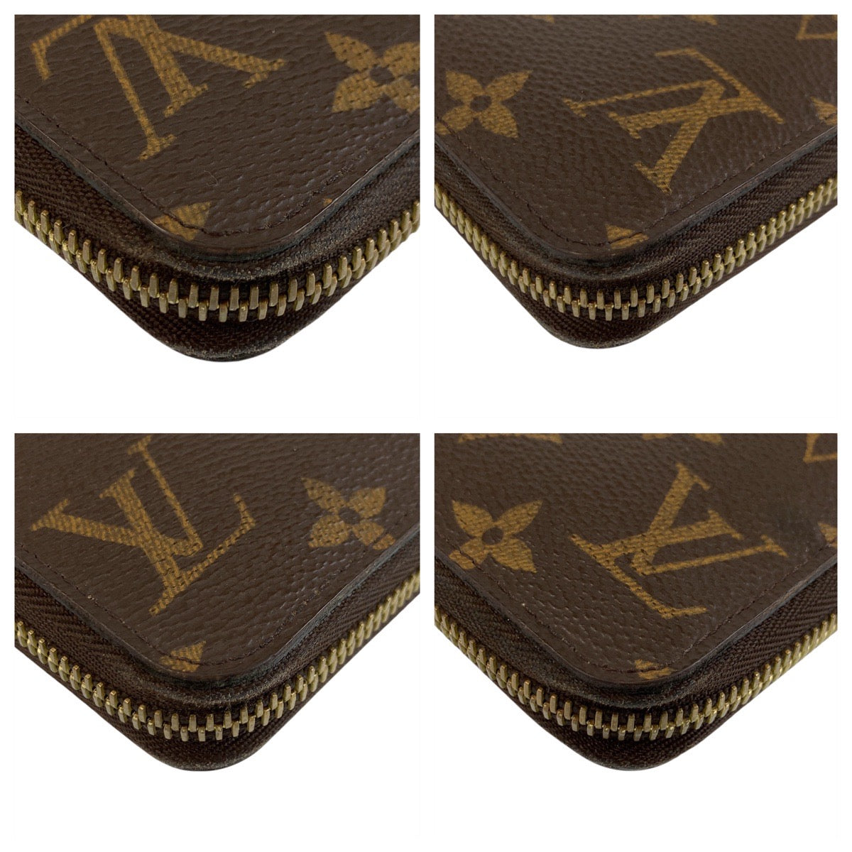 20240
LOUIS VUITTON ルイヴィトン モノグラム ジッピーウォレット ブラウン ゴールド金具 PVC M41894 長財布 ロングウォレット レディース AB28