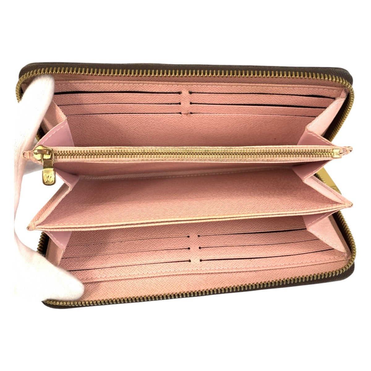 20240
LOUIS VUITTON ルイヴィトン モノグラム ジッピーウォレット ブラウン ゴールド金具 PVC M41894 長財布 ロングウォレット レディース AB28