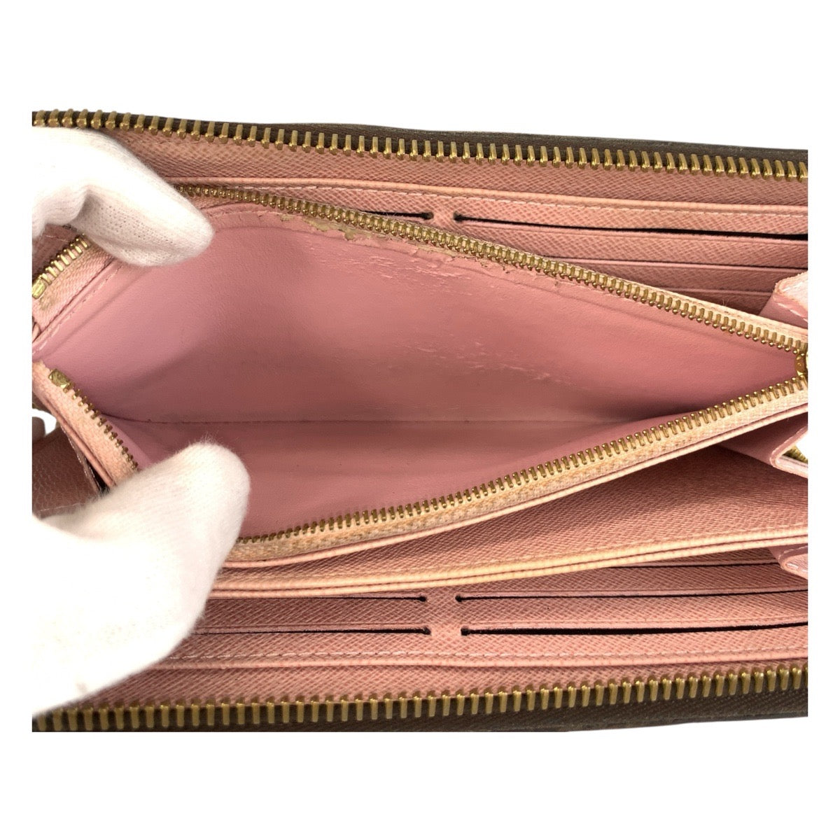 20240
LOUIS VUITTON ルイヴィトン モノグラム ジッピーウォレット ブラウン ゴールド金具 PVC M41894 長財布 ロングウォレット レディース AB28