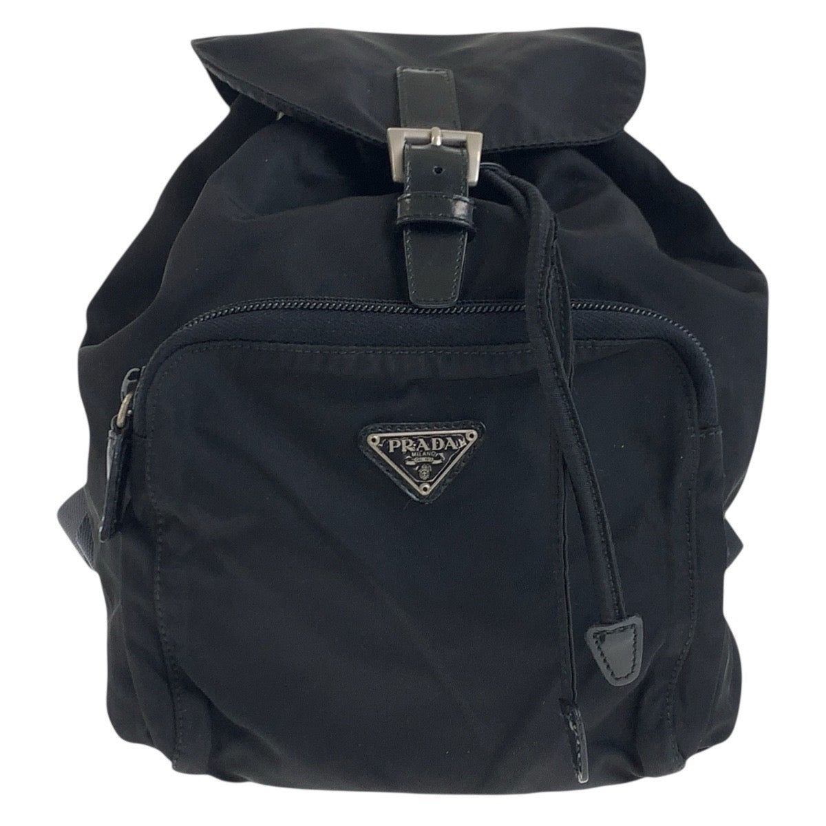 20243
PRADA プラダ テスート 三角ロゴマーク ブラック 黒 シルバー金具 ナイロン リュック バックパック レディース AB36