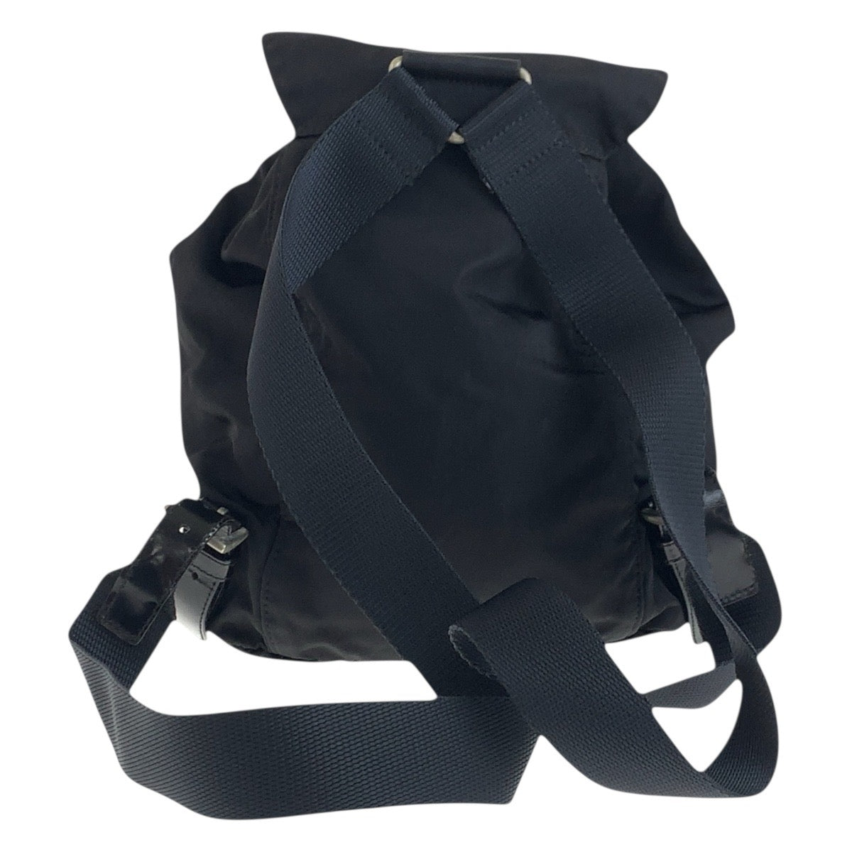 20243
PRADA プラダ テスート 三角ロゴマーク ブラック 黒 シルバー金具 ナイロン リュック バックパック レディース AB36