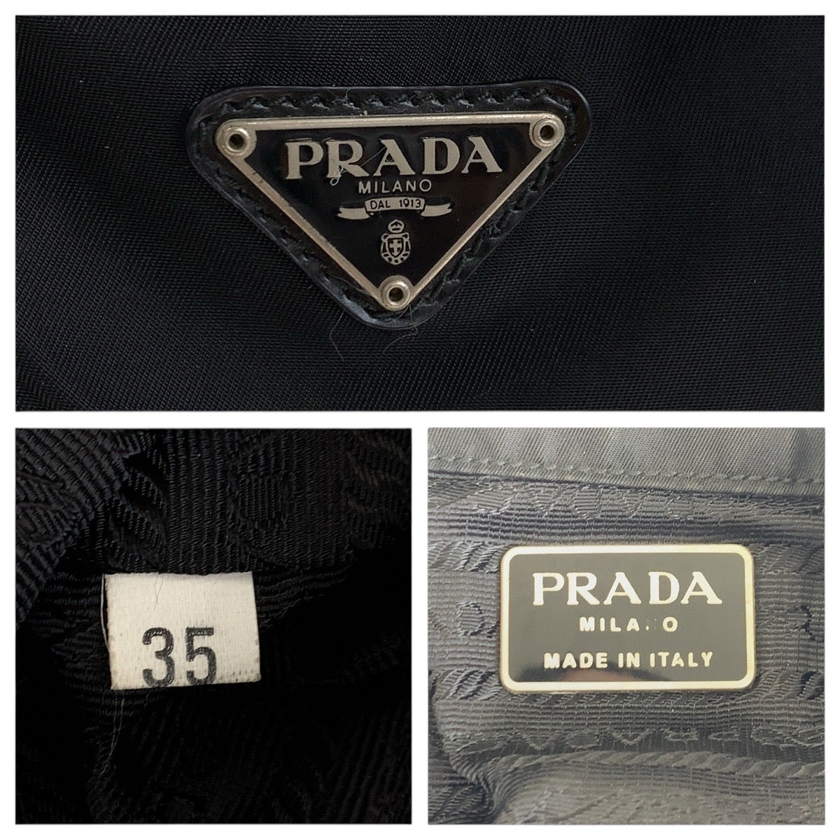 20243
PRADA プラダ テスート 三角ロゴマーク ブラック 黒 シルバー金具 ナイロン リュック バックパック レディース AB36
