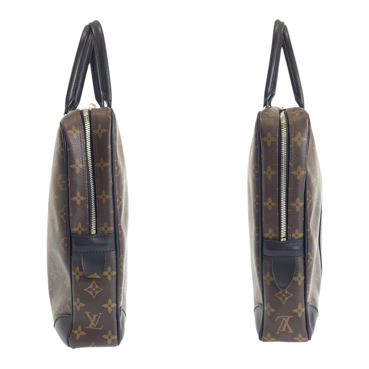 20245
LOUIS VUITTON ルイヴィトン モノグラム・マカサー ポルトドキュマン・ヴォワヤージュ ブラウン ブラック シルバー金具 PVC M40225 ビジネスバッグ ブリーフケース メンズ ABP70