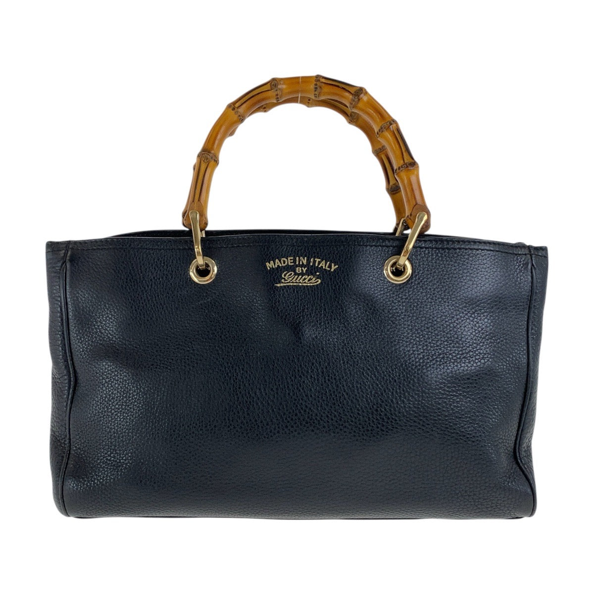 20246
GUCCI グッチ バンブー ショッパー ブラック 黒 ゴールド金具 レザー 323660 トートバッグ ハンドバッグ レディース ABP43