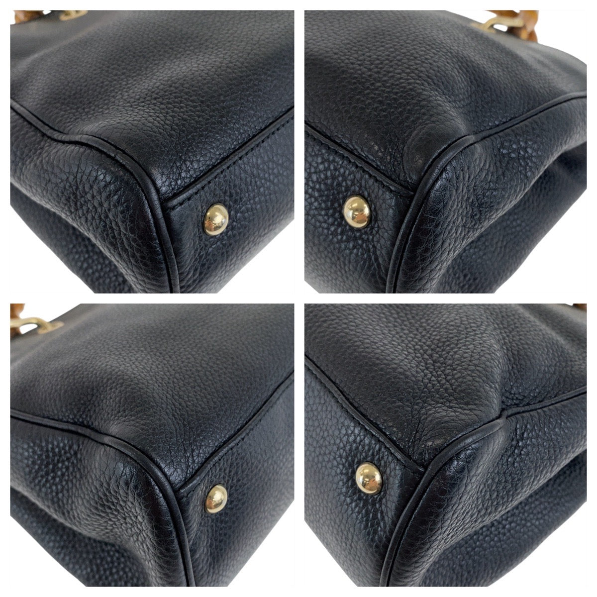 20246
GUCCI グッチ バンブー ショッパー ブラック 黒 ゴールド金具 レザー 323660 トートバッグ ハンドバッグ レディース ABP43