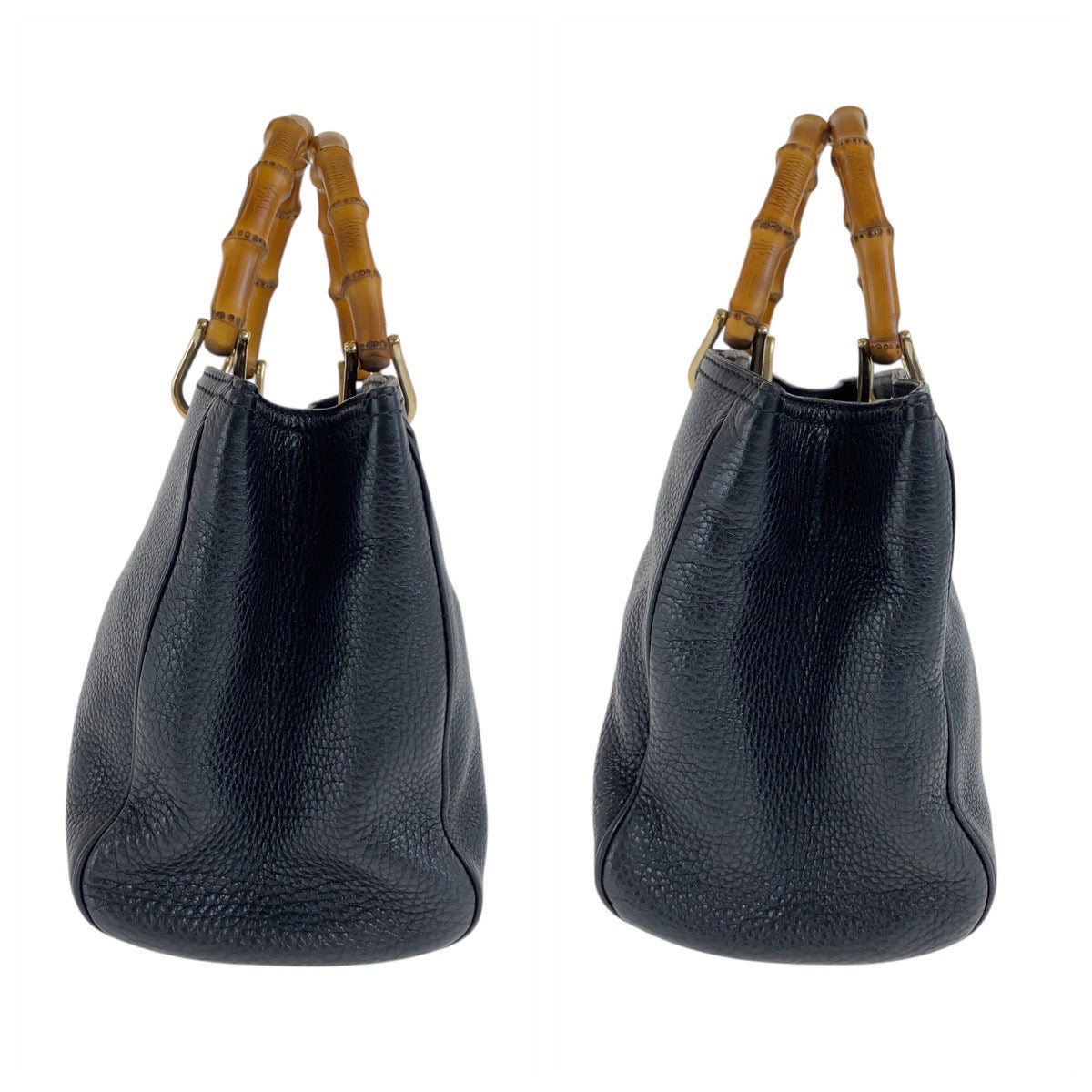 20246
GUCCI グッチ バンブー ショッパー ブラック 黒 ゴールド金具 レザー 323660 トートバッグ ハンドバッグ レディース ABP43