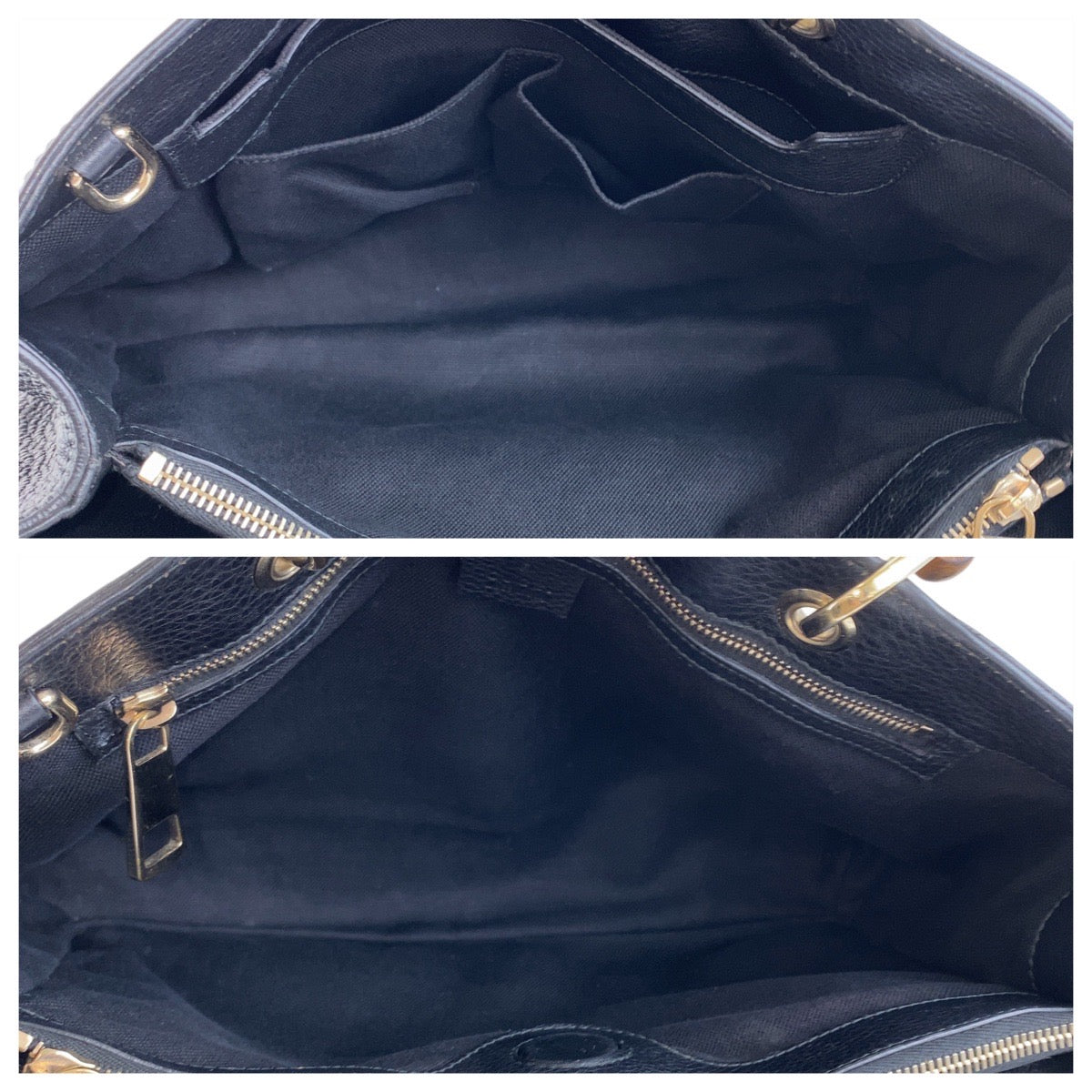 20246
GUCCI グッチ バンブー ショッパー ブラック 黒 ゴールド金具 レザー 323660 トートバッグ ハンドバッグ レディース ABP43