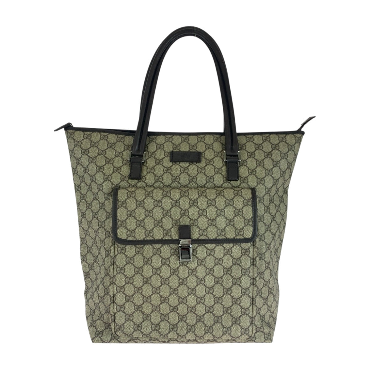 20247
GUCCI グッチ ベージュ ブラウン シルバー金具 GGスプリームキャンバス 108832 トートバッグ ショルダーバッグ レディース ABP37