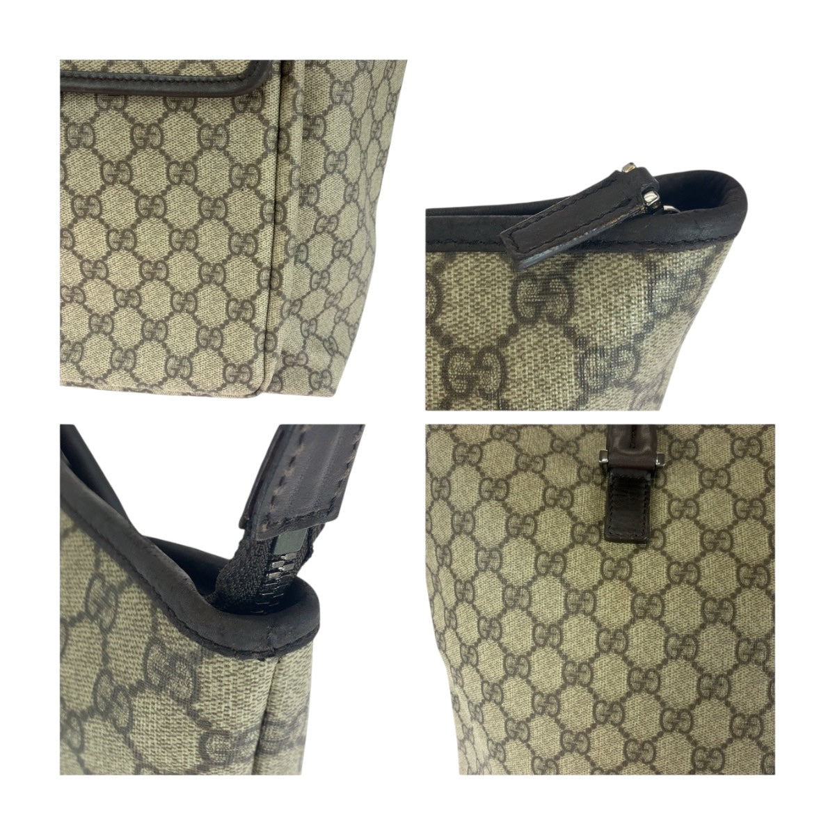 20247
GUCCI グッチ ベージュ ブラウン シルバー金具 GGスプリームキャンバス 108832 トートバッグ ショルダーバッグ レディース ABP37