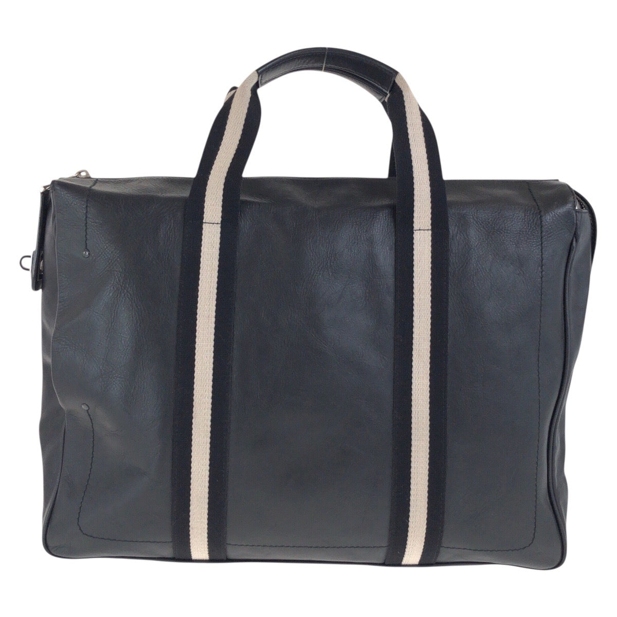 20248
BALLY バリー トレインスポッティング ブラック 黒 ホワイト シルバー金具 レザー / キャンバス ビジネスバッグ ブリーフケース メンズ ABP23