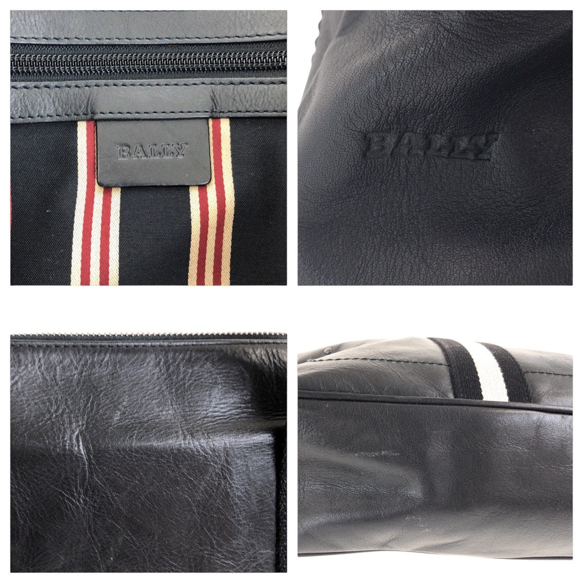 20248
BALLY バリー トレインスポッティング ブラック 黒 ホワイト シルバー金具 レザー / キャンバス ビジネスバッグ ブリーフケース メンズ ABP23