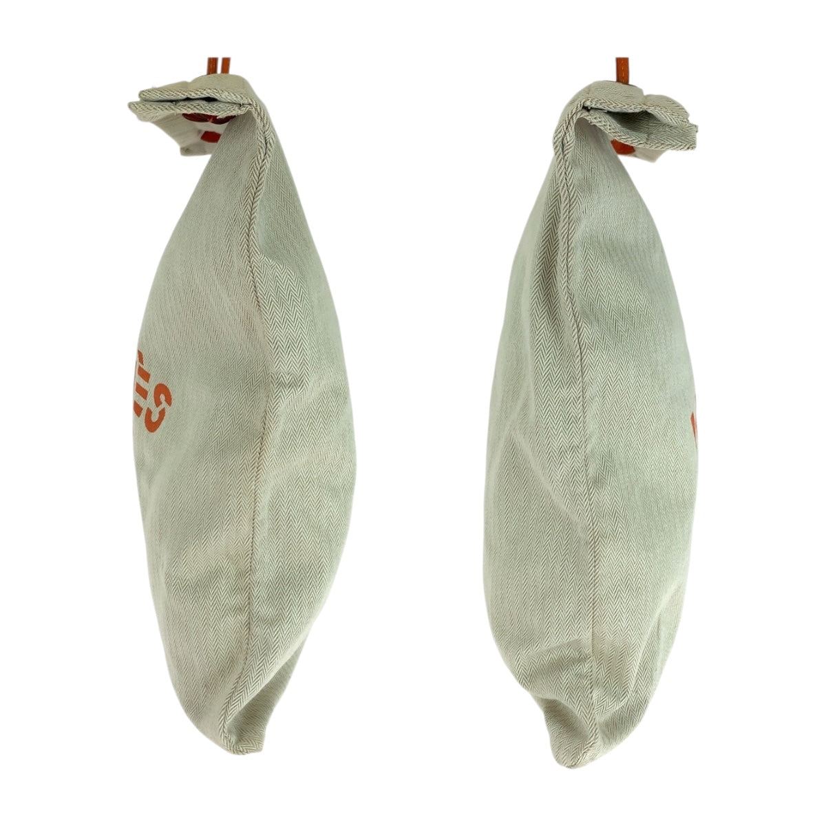 20249
HERMES エルメス アリーヌGM ホワイト オレンジ ゴールド金具 キャンバス / トワルシェブロン トートバッグ ショルダーバッグ レディース AB30