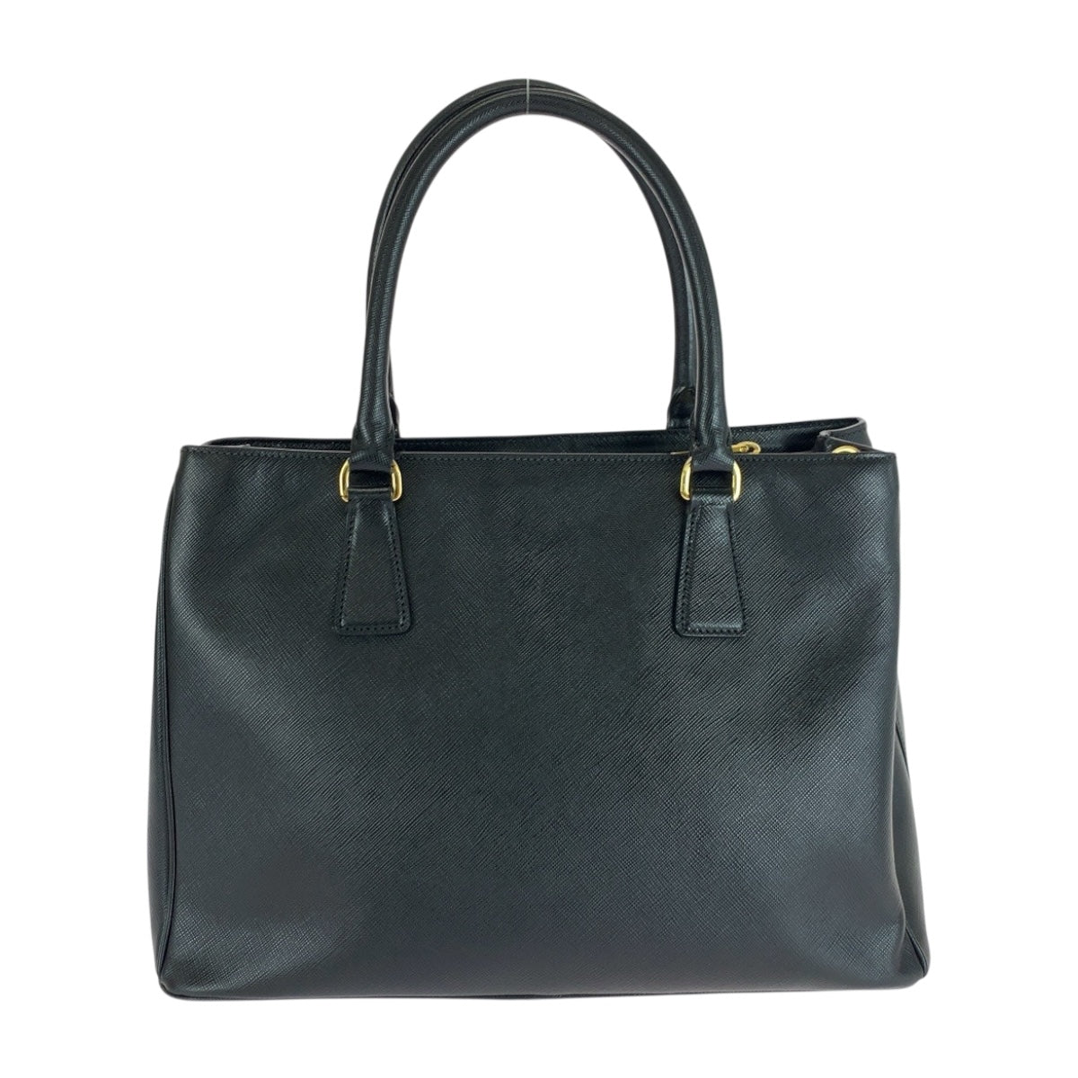 20250
PRADA プラダ サフィアーノ ガレリア ブラック 黒 ゴールド金具 レザー ハンドバッグ トートバッグ レディース AB56