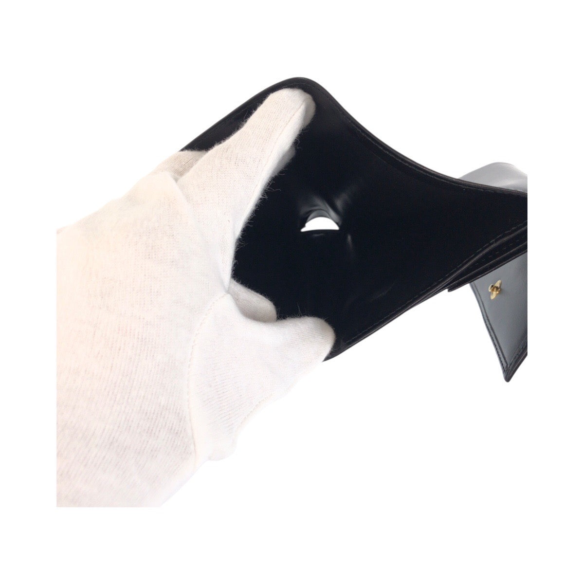 20253
CARTIER カルティエ パンテール パンサー ブラック 黒 ゴールド 金具 カーフ 三つ折り財布 折財布 コンパクトウォレット レディース SA35