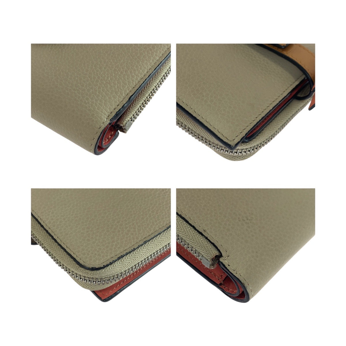 20256
LOEWE ロエベ アナグラム ベージュ ブラウン シルバー金具 レザー 折財布 コンパクトウォレット レディース ABP27