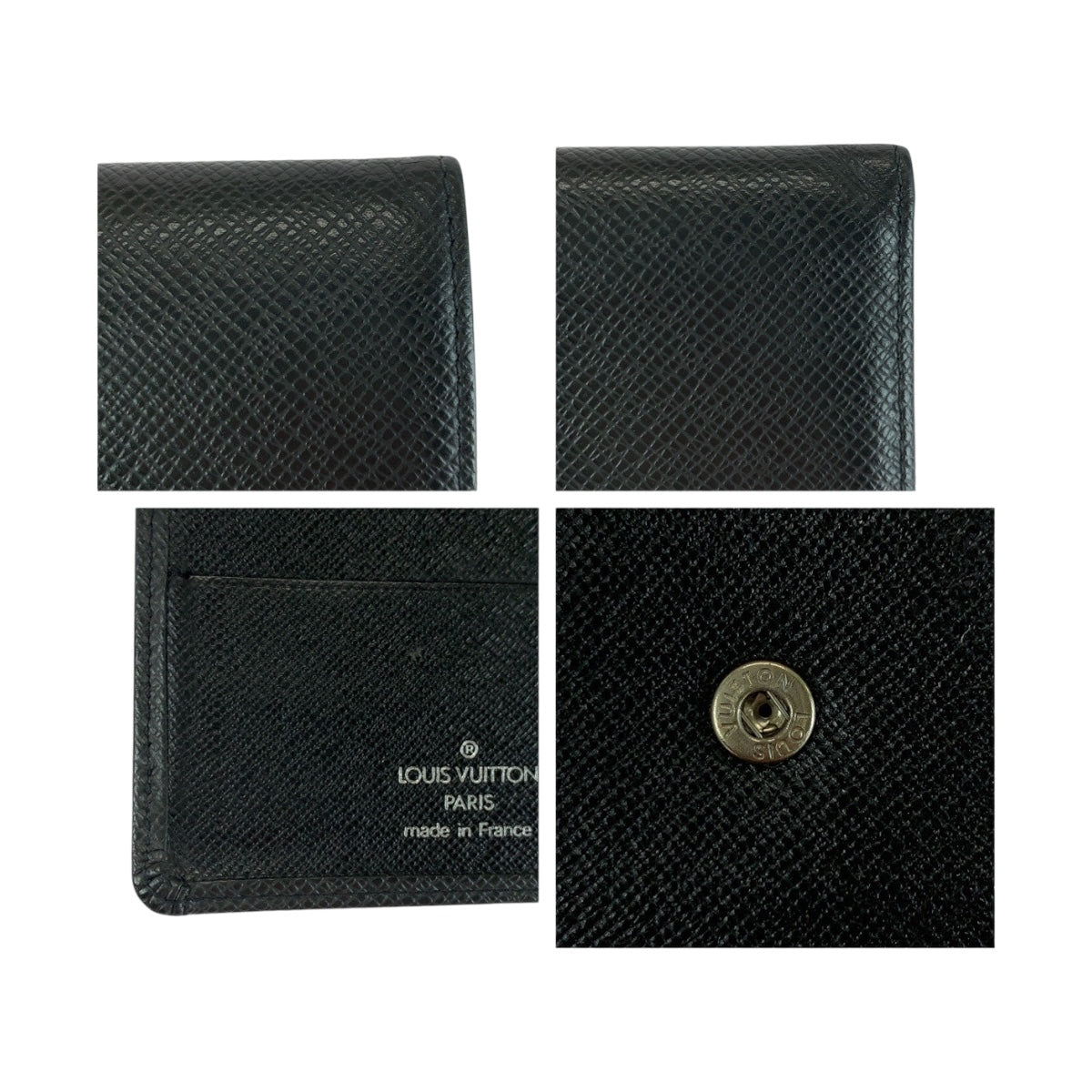 20259
LOUIS VUITTON ルイヴィトン タイガ ポルトビエ 3 カルトクレディ アルドワーズ ブラック 黒 シルバー金具 レザー M30452 折財布 コンパクトウォレット メンズ ABP21