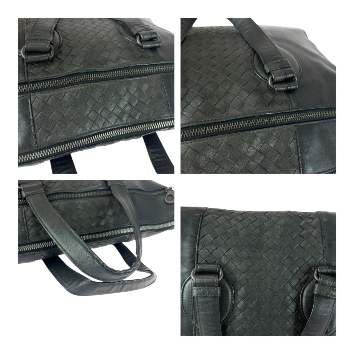 20261
BOTTEGAVENETA ボッテガヴェネタ イントレチャート ブラック 黒 シルバー金具 レザー ビジネスバッグ ブリーフケース ショルダーバッグ メンズ ABP63