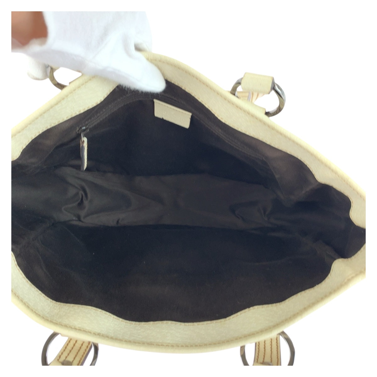 20263
GUCCI グッチ ベージュ シルバー金具 GGキャンバス 113019 トートバッグ ショルダーバッグ レディース ABP36