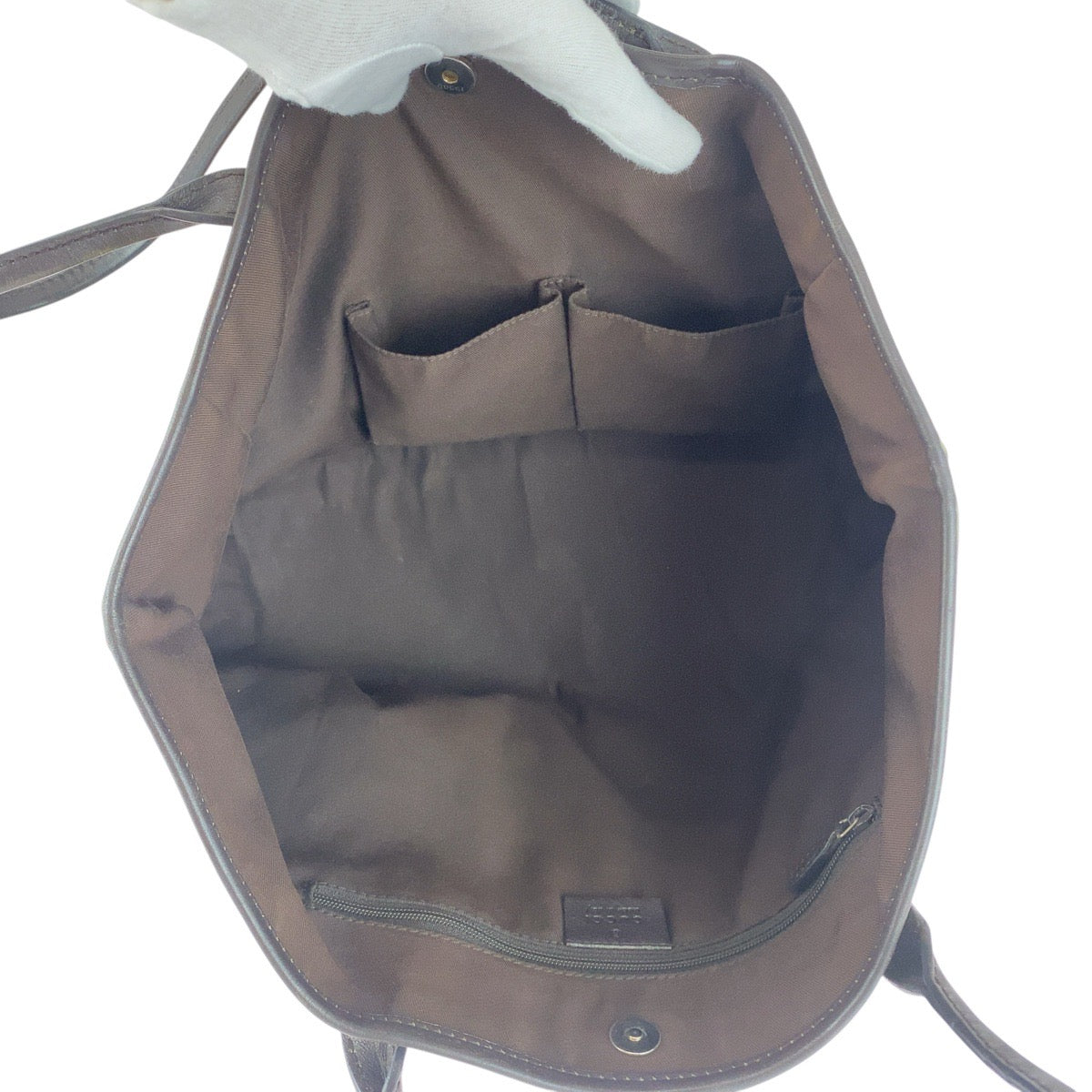 20264
GUCCI Abbey Brown Gold Hardware GG Canvas / Leather 169 946 Tote Bag Shoulder Bag Women's AB24
