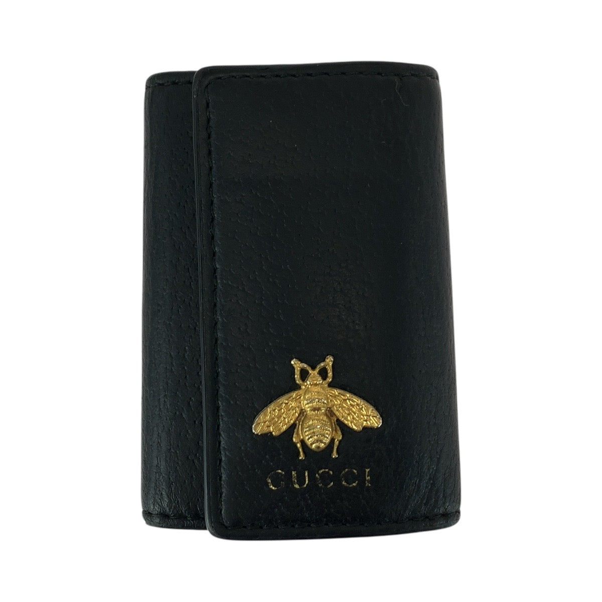 20267
GUCCI グッチ ANIMARU BEE 6連キーケース ブラック 黒 ゴールド金具 レザー 523683 キーケース 6連 男女兼用 メンズ AB7
