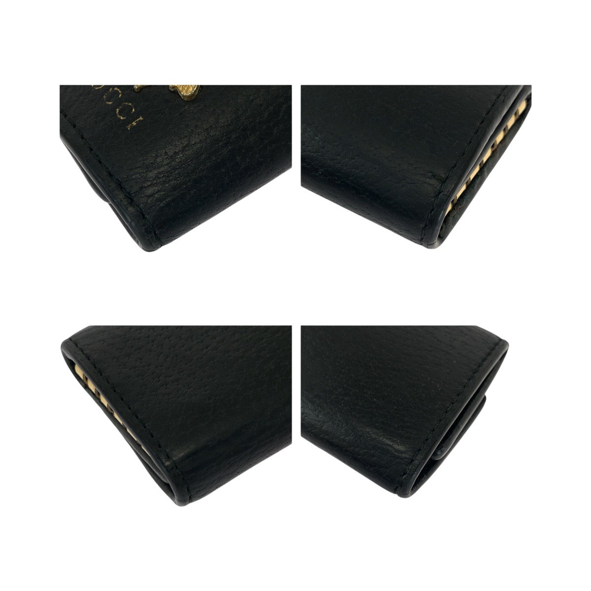 20267
GUCCI グッチ ANIMARU BEE 6連キーケース ブラック 黒 ゴールド金具 レザー 523683 キーケース 6連 男女兼用 メンズ AB7