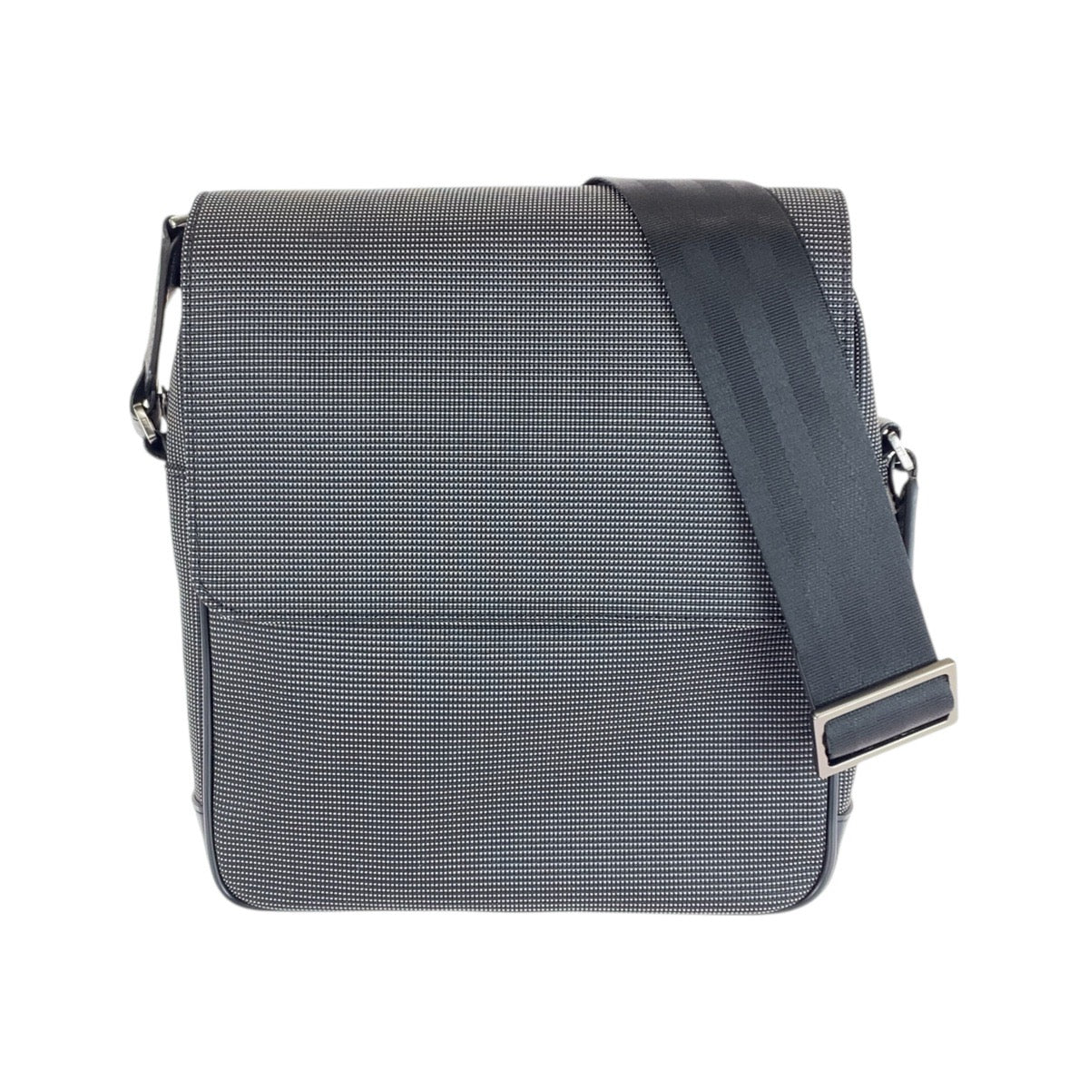 20270
Dunhill Abolity Black Gunmetal Hardware Canvas / Leather Shoulder Bag Messenger Bag Men's A21