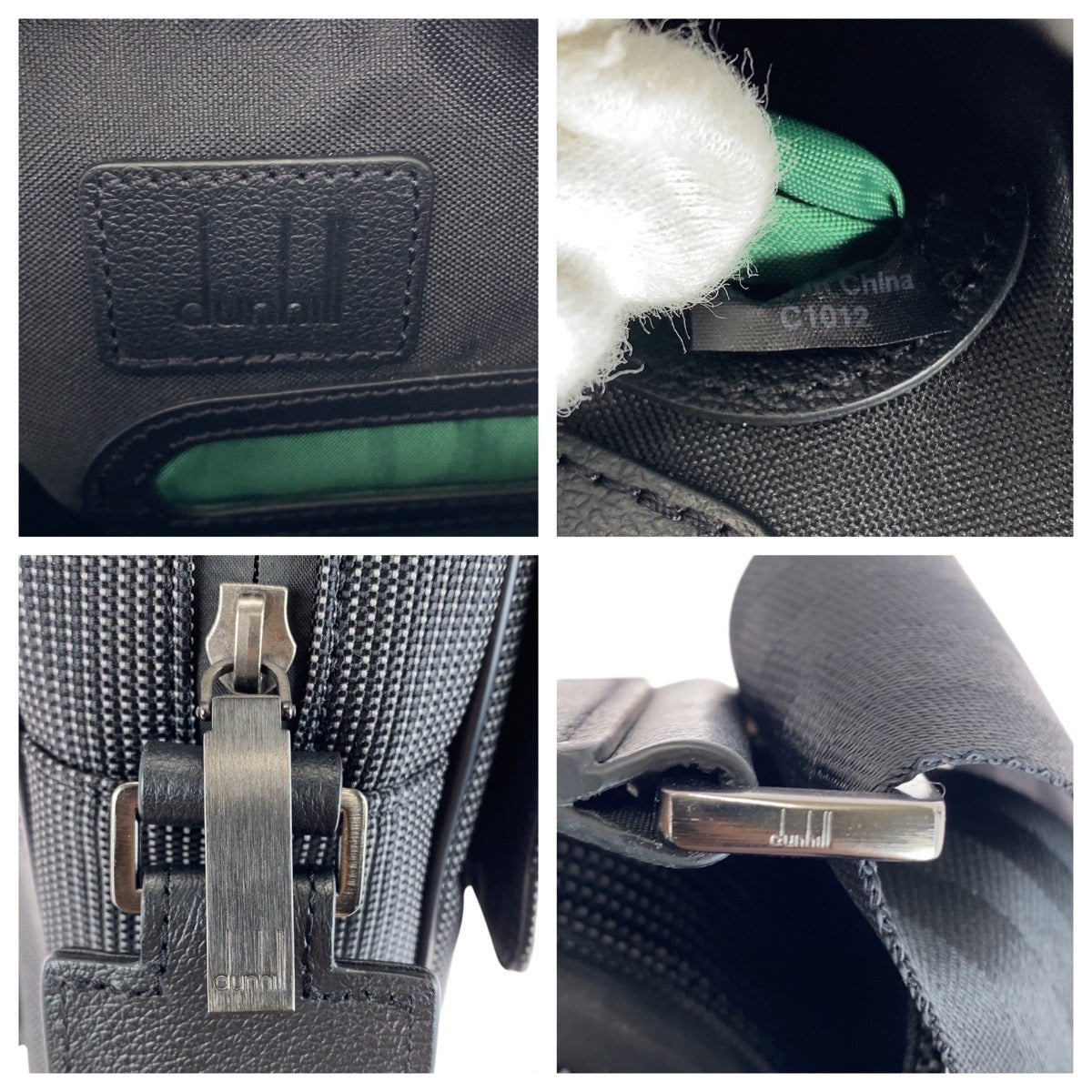 20270
Dunhill Abolity Black Gunmetal Hardware Canvas / Leather Shoulder Bag Messenger Bag Men's A21