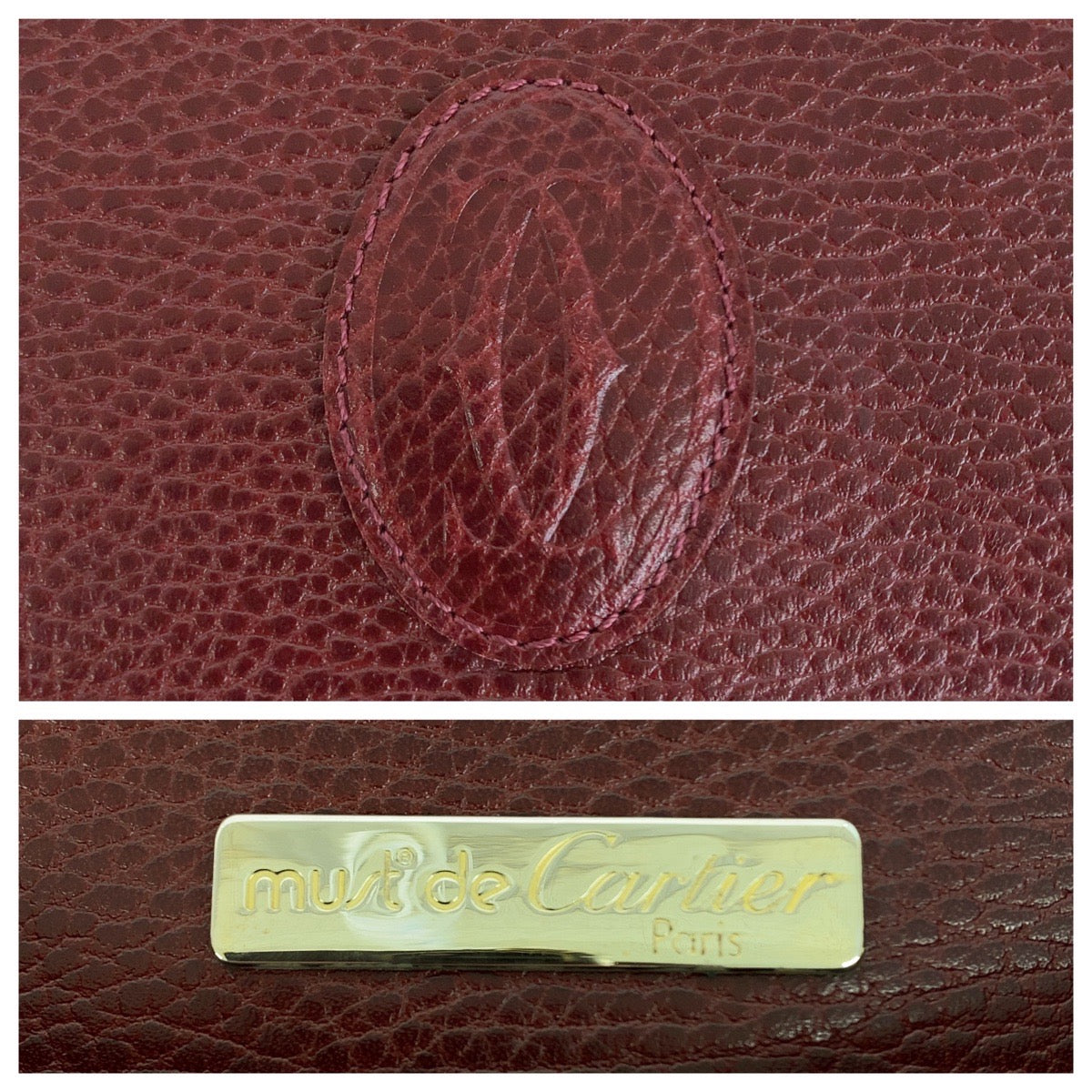 20271
CARTIER カルティエ マストライン ワインレッド ボルドー ゴールド金具 レザー ショルダーバッグ レディース A35