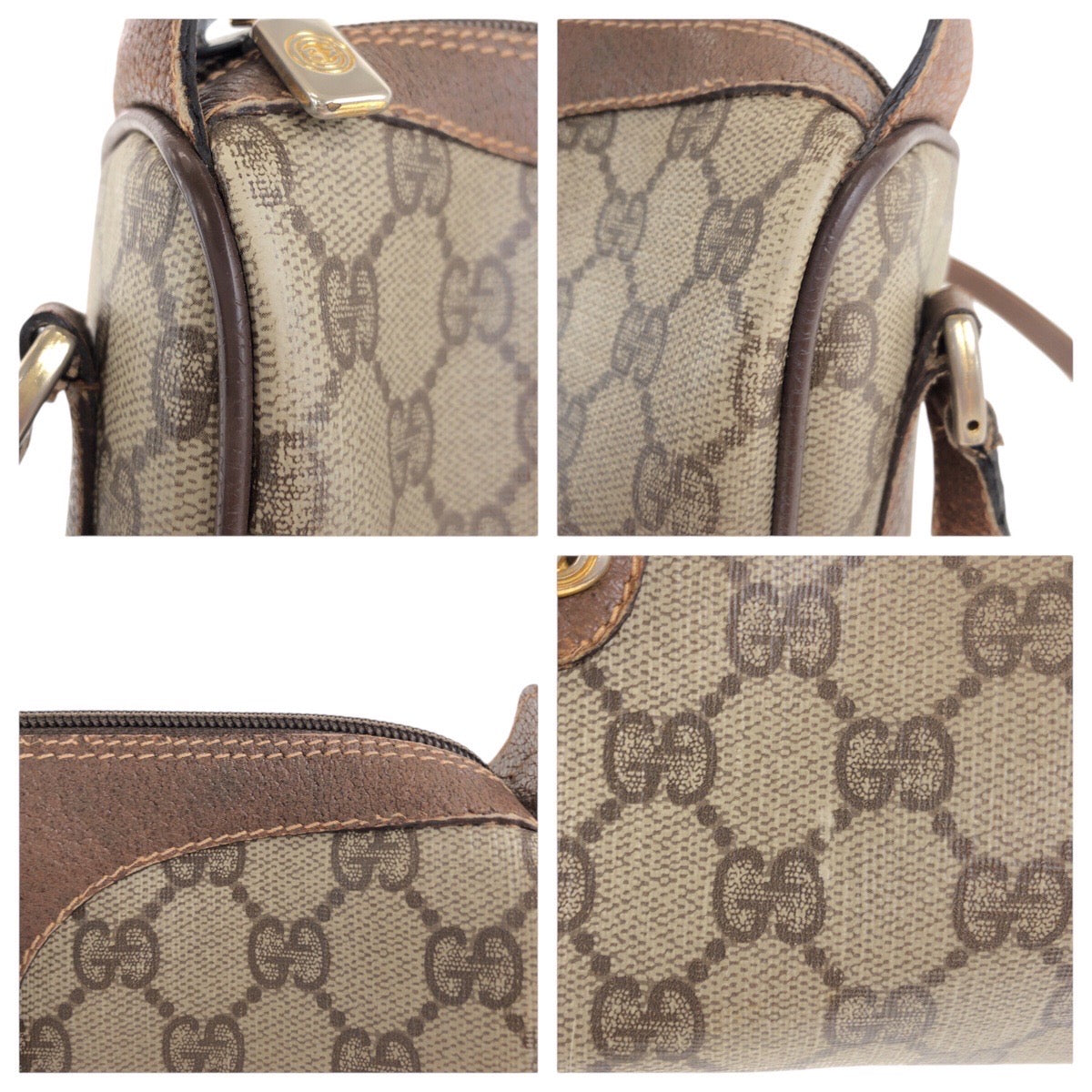 20272
GUCCI グッチ ヴィンテージ オールドグッチ シェリーライン ベージュ ブラウン ゴールド金具 GGスプリームキャンバス 001 904 2018 ショルダーバッグ レディース AB29