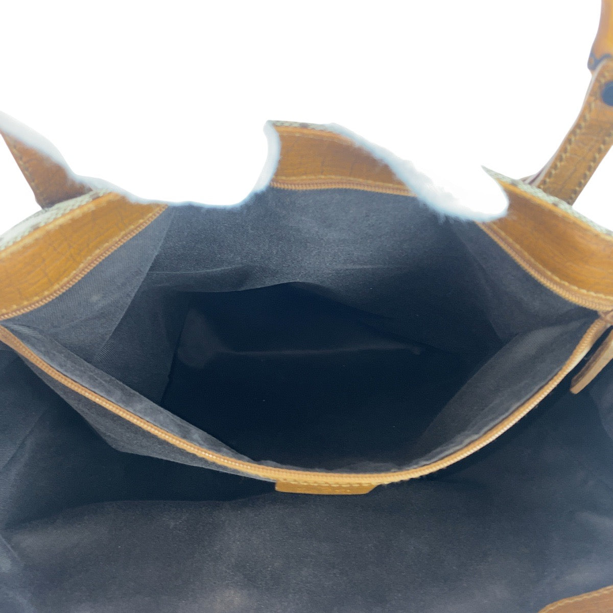 20273
GUCCI Gucci Bamboo Beige Brown Black Hardware GG Canvas 112530 Tote Bag Shoulder Bag Women's A42