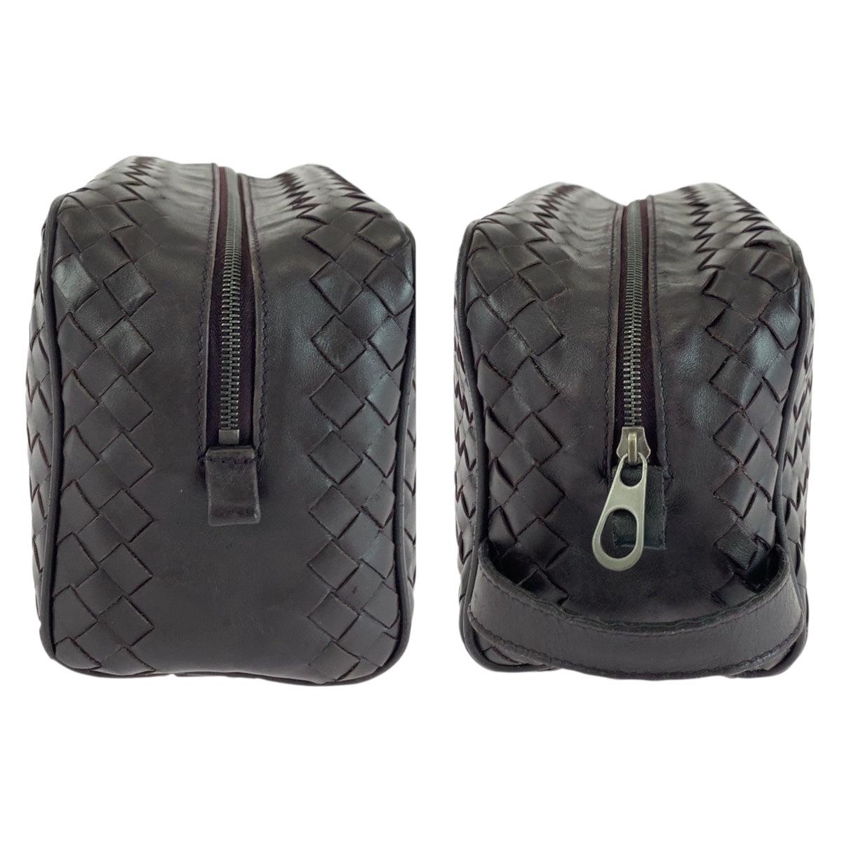 20276
BOTTEGAVENETA ボッテガヴェネタ イントレチャート ブラウン シルバー金具 レザー セカンドバッグ ハンドバッグ メンズ ABP29