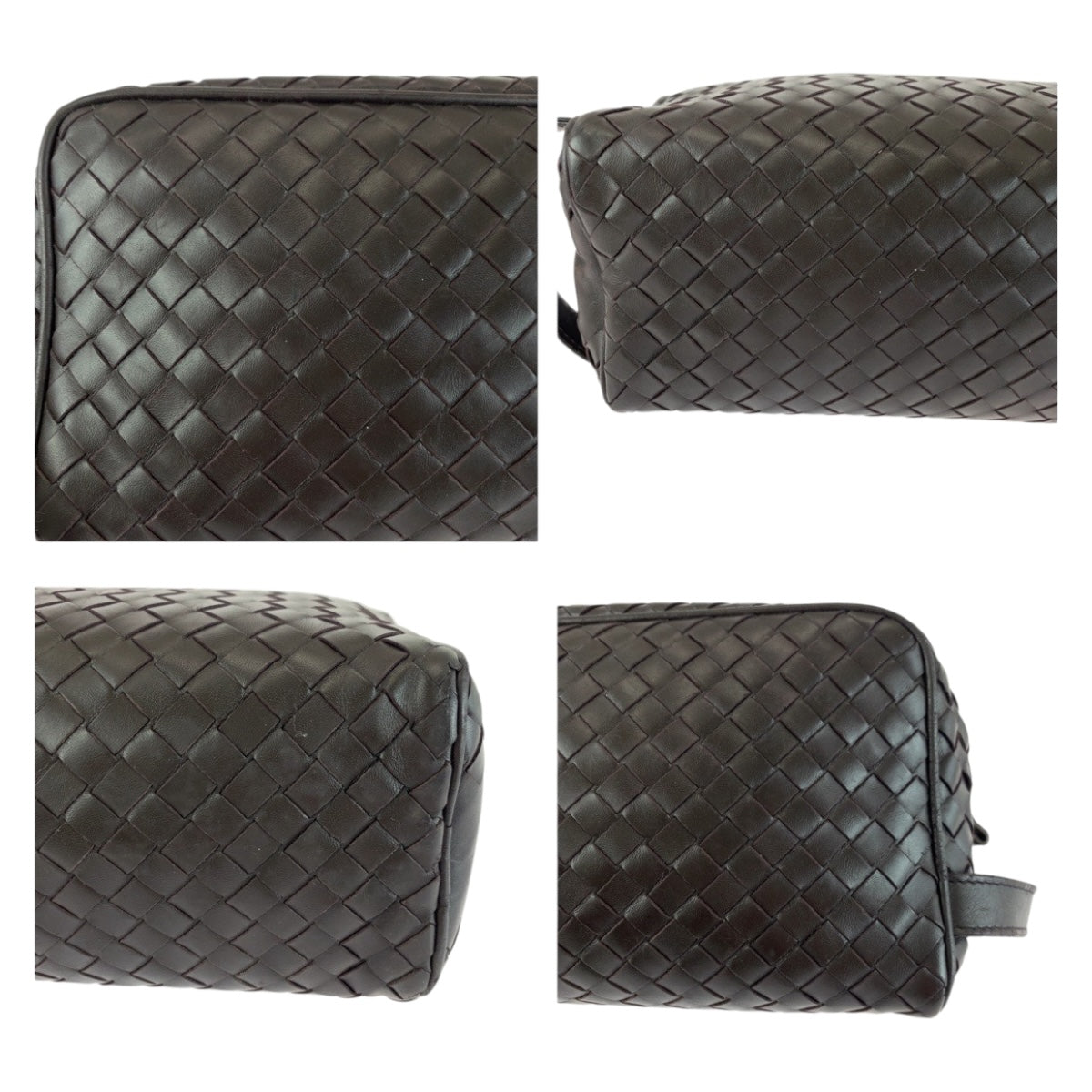 20276
BOTTEGAVENETA ボッテガヴェネタ イントレチャート ブラウン シルバー金具 レザー セカンドバッグ ハンドバッグ メンズ ABP29