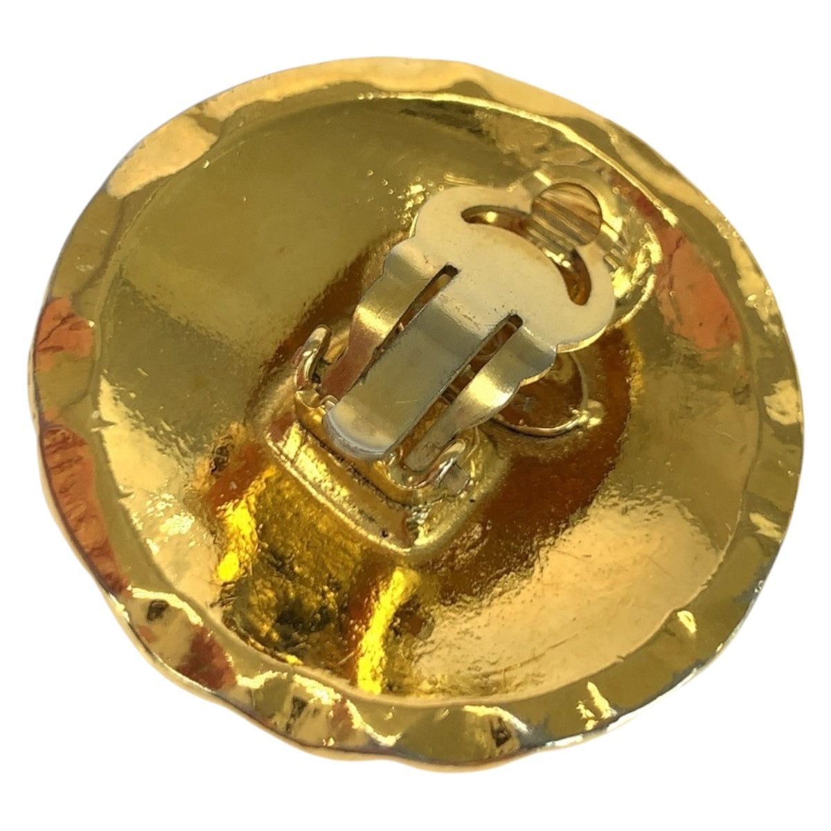 20278
CHANEL シャネル ヴィンテージ マトラッセ ココマーク ゴールド メッキ イヤリング 2 6刻印 レディース A42