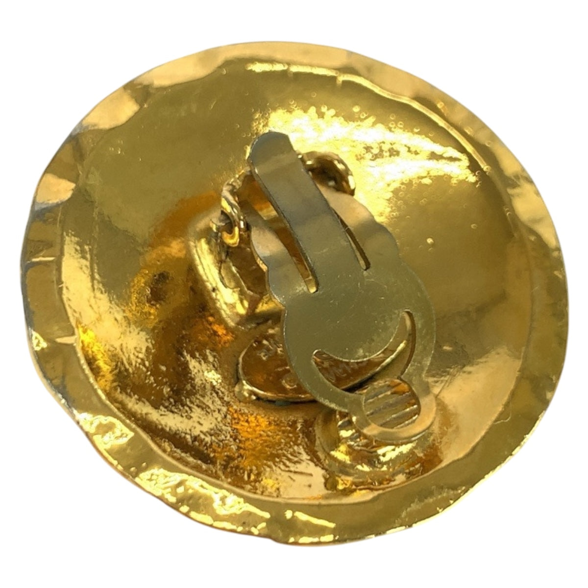 20278
CHANEL シャネル ヴィンテージ マトラッセ ココマーク ゴールド メッキ イヤリング 2 6刻印 レディース A42