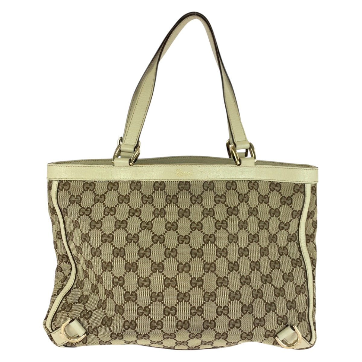 20279
GUCCI グッチ アビー ベージュ ホワイト ゴールド金具 GGキャンバス 17004 トートバッグ ショルダーバッグ レディース AB29