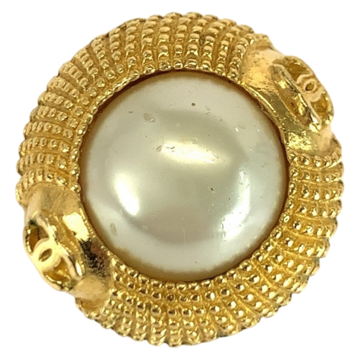 20281
CHANEL シャネル ヴィンテージ フェイクパール ココマーク ゴールド ホワイト メッキ / フェイクパール イヤリング レディース ABP35