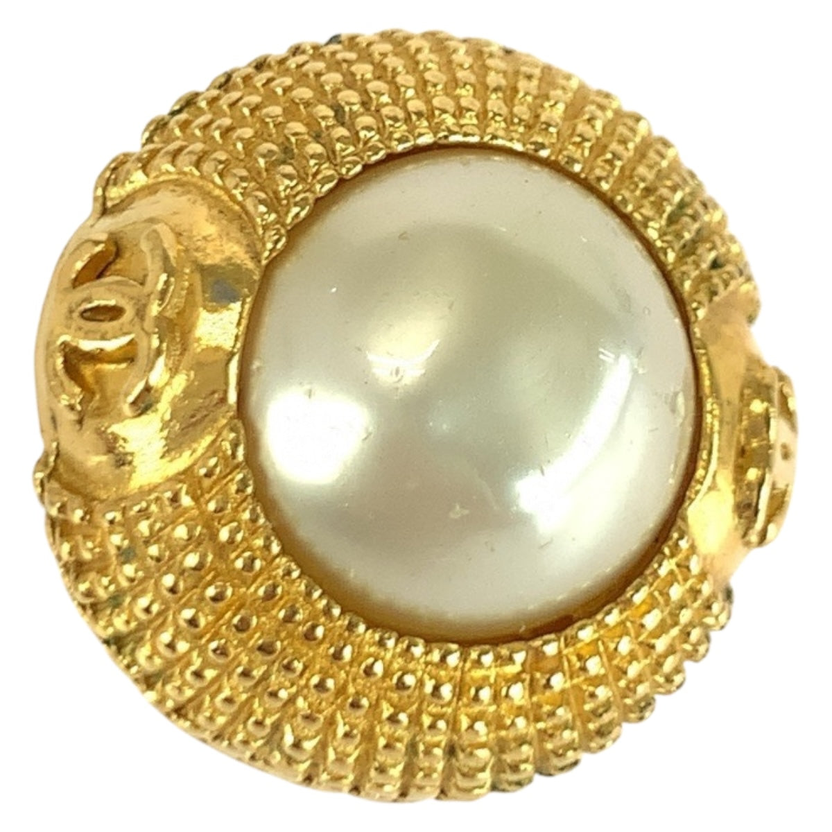 20281
CHANEL シャネル ヴィンテージ フェイクパール ココマーク ゴールド ホワイト メッキ / フェイクパール イヤリング レディース ABP35