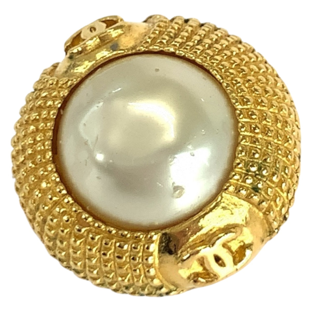 20281
CHANEL シャネル ヴィンテージ フェイクパール ココマーク ゴールド ホワイト メッキ / フェイクパール イヤリング レディース ABP35