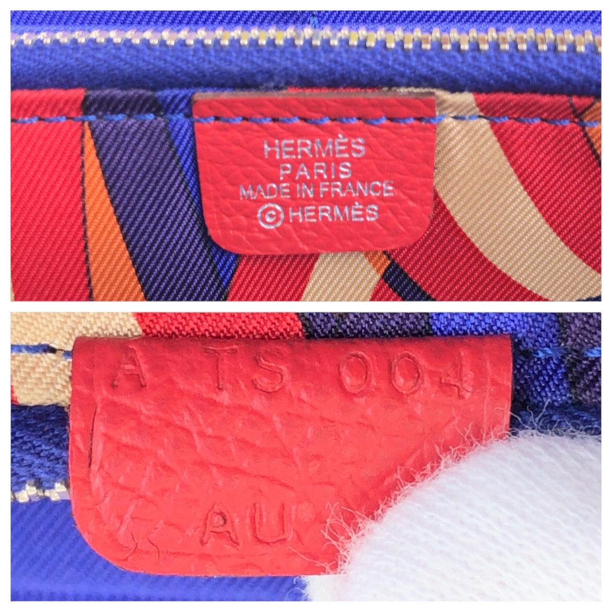 20285
HERMES エルメス アザップロング シルクイン ルージュ レッド シルバー金具 ヴォーエプソン 長財布 ロングウォレット A刻印 レディース AB44