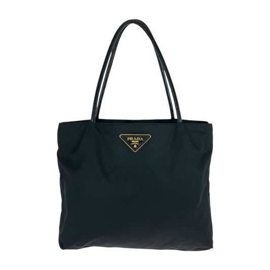20287
PRADA プラダ テスート 三角ロゴプレート ブラック 黒 シルバー金具 ナイロン トートバッグ ショルダーバッグ レディース ABP36
