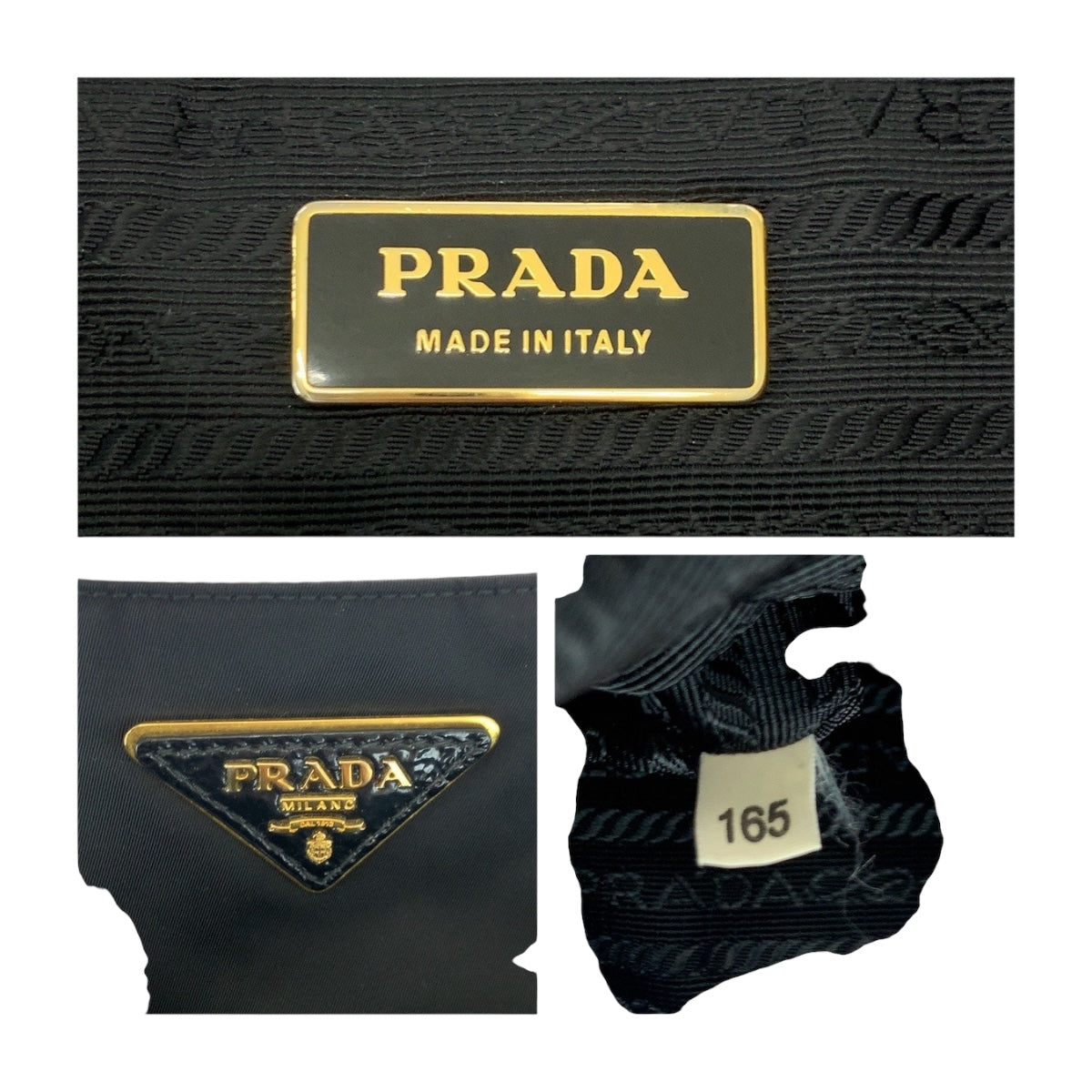 20287
PRADA プラダ テスート 三角ロゴプレート ブラック 黒 シルバー金具 ナイロン トートバッグ ショルダーバッグ レディース ABP36