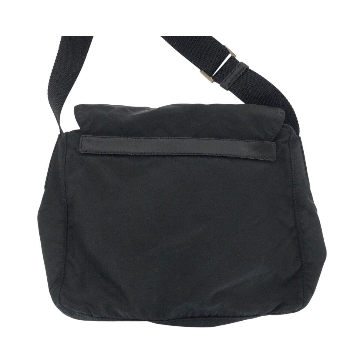 20288
PRADA プラダ テスート 三角ロゴプレート ブラック 黒 シルバー金具 ナイロン / レザー ショルダーバッグ ポシェット レディース ABP35