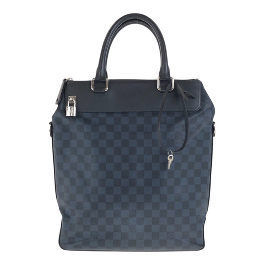 20290
LOUIS VUITTON ルイヴィトン ダミエ コバルト グリニッジ ネイビー ブラック シルバー金具 PVC / レザー N41351 ビジネスバッグ トートバッグ メンズ ABP850