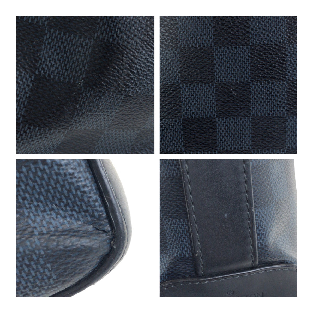 20290
LOUIS VUITTON ルイヴィトン ダミエ コバルト グリニッジ ネイビー ブラック シルバー金具 PVC / レザー N41351 ビジネスバッグ トートバッグ メンズ ABP850