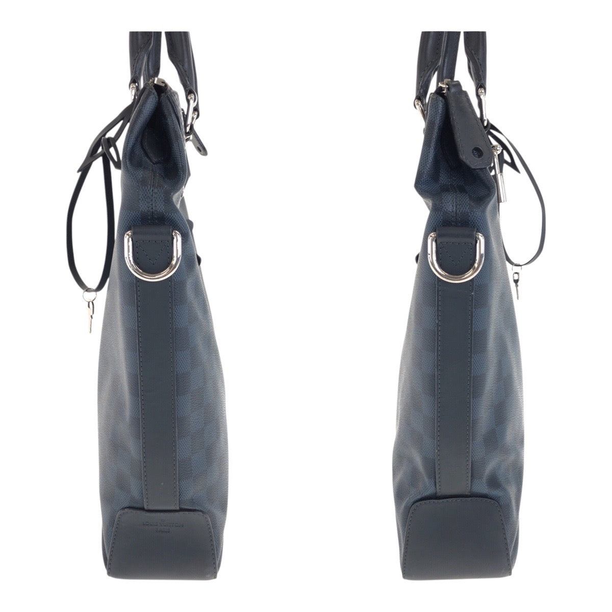 20290
LOUIS VUITTON ルイヴィトン ダミエ コバルト グリニッジ ネイビー ブラック シルバー金具 PVC / レザー N41351 ビジネスバッグ トートバッグ メンズ ABP850