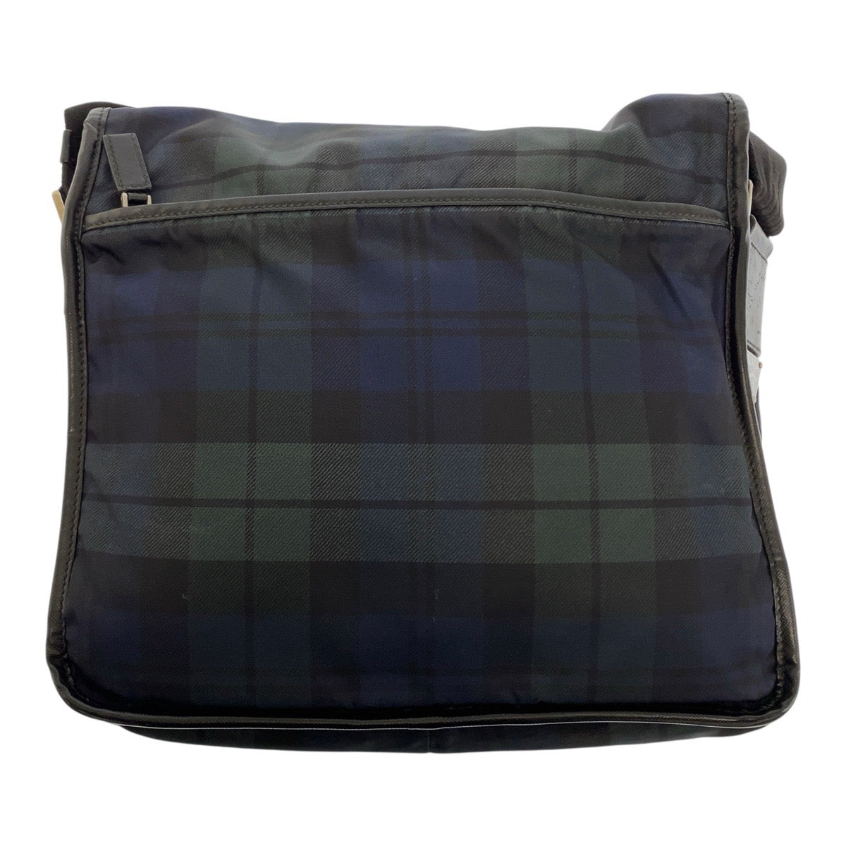 20291
PRADA プラダ テスート 三角ロゴプレート チェック柄 緑 青 黒 シルバー金具 ナイロン ショルダーバッグ メッセンジャーバッグ メンズ A56