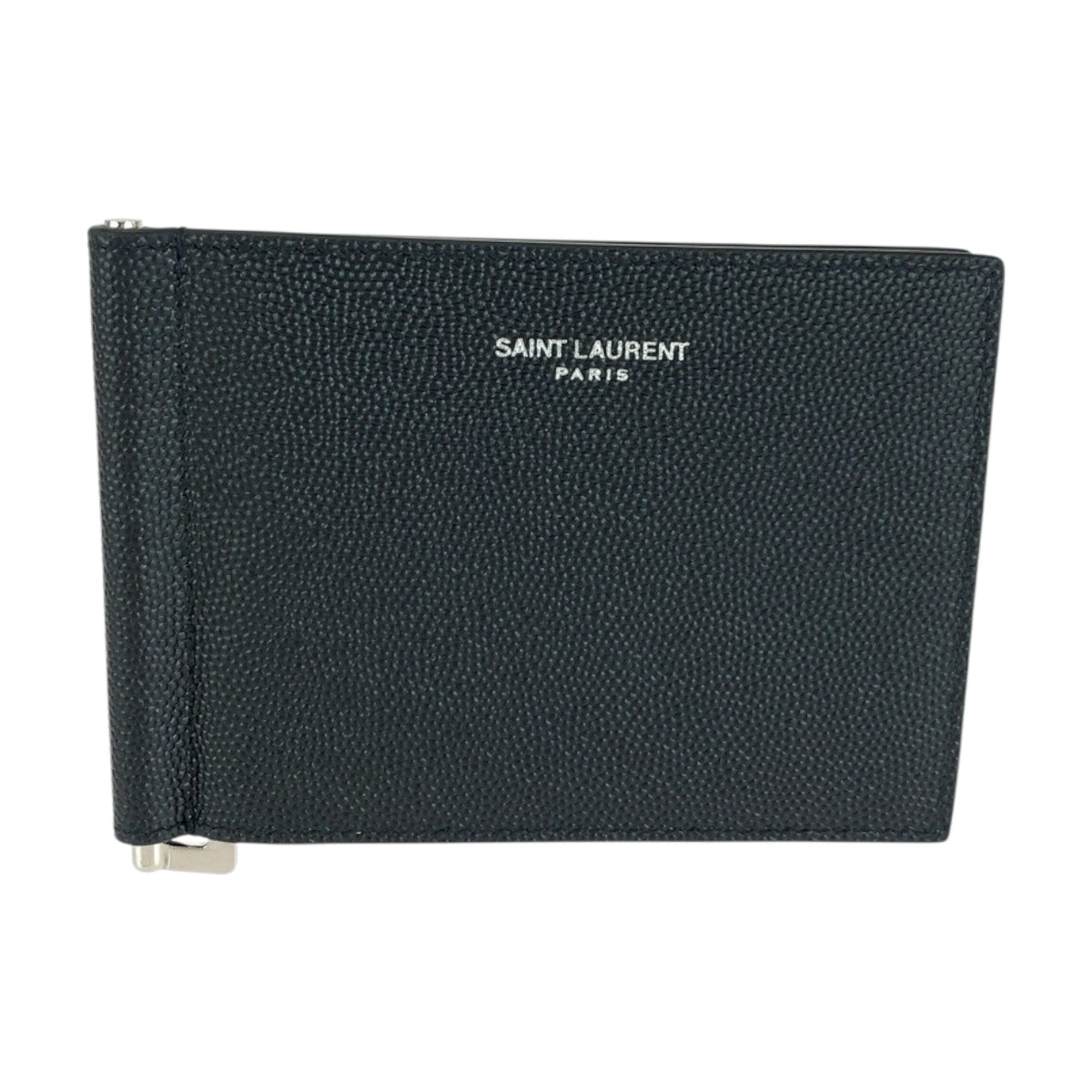20295
SAINT LAURENT PARIS サンローランパリ ビルクリップ ブラック 黒 シルバー金具 レザー 378005 BTY0N 1000 折財布 マネークリップ メンズ S37